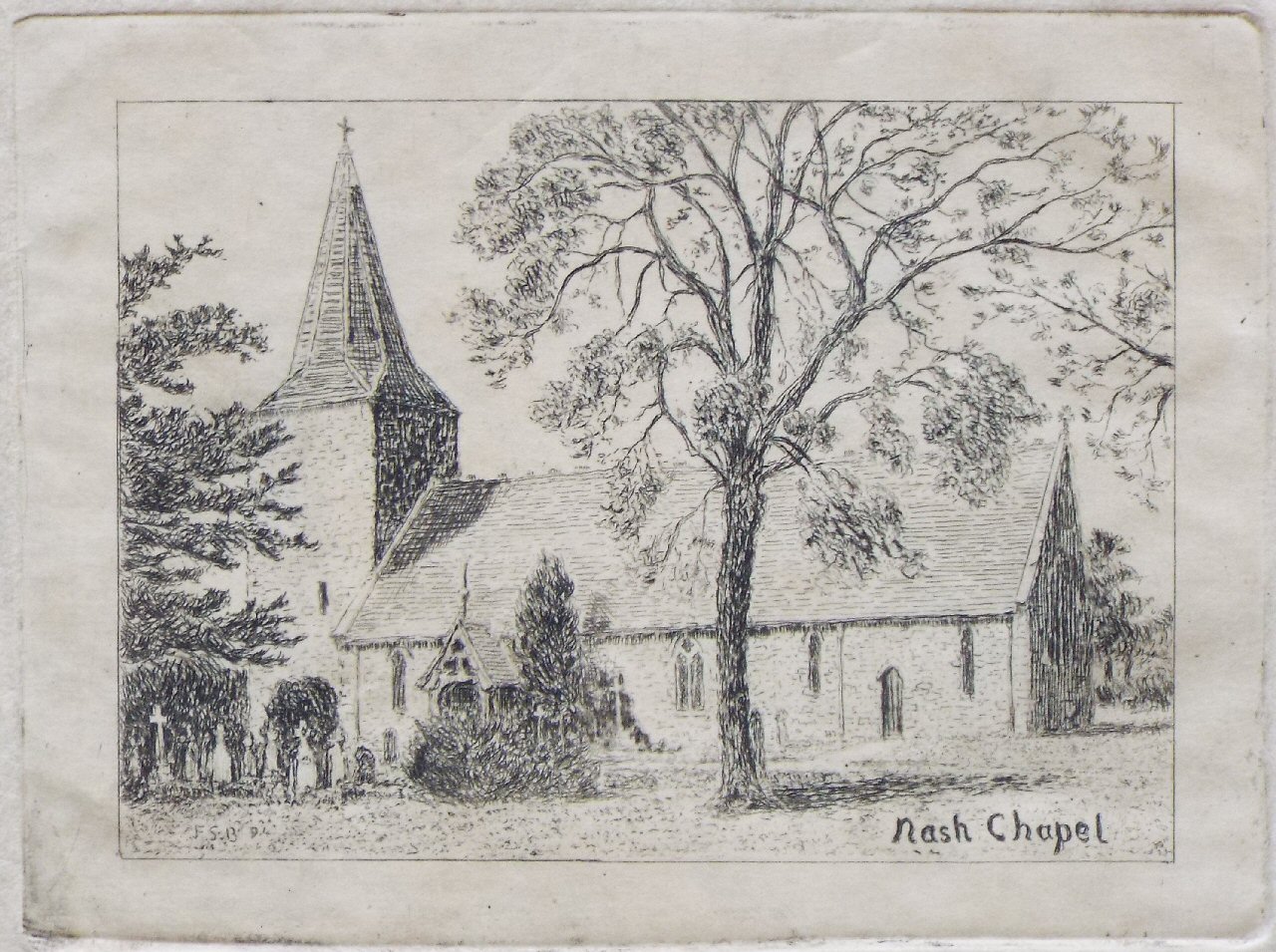 Etching - Nash Chapel - Bayley